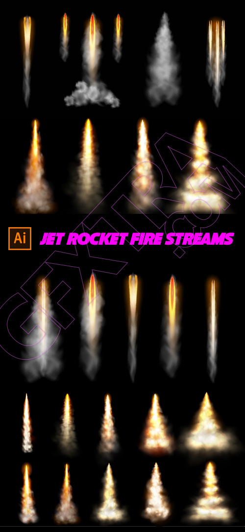 Jet Rocket Fire Streams 16xAI