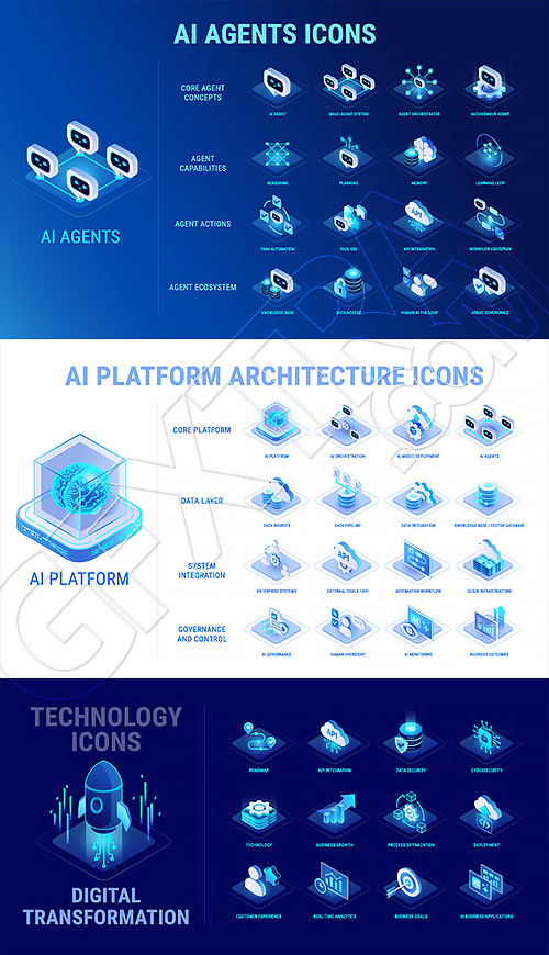 AI Technology Icons 26xAI