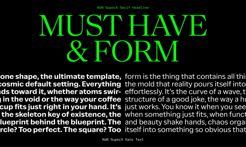 NaN SuperX SANS & SERIF - 144 Styles + 5 Variable Fonts