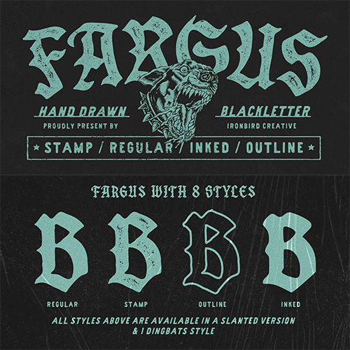Fargus - 9 Styles Font Family