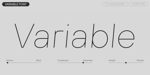 TT Hoves Pro - 94 Styles + 2 Variable Fonts v3.2 Updated