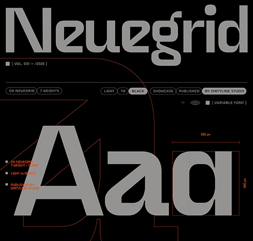Dx Neuegrid - 14 Styles + 1 Variable Font Family
