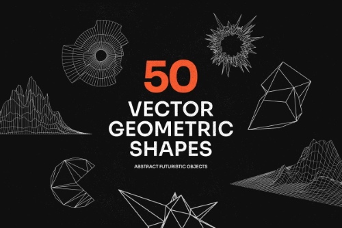 50 Abstract Geometric Vector Objects AI 50 Abstract Geometric Vector Objects AI