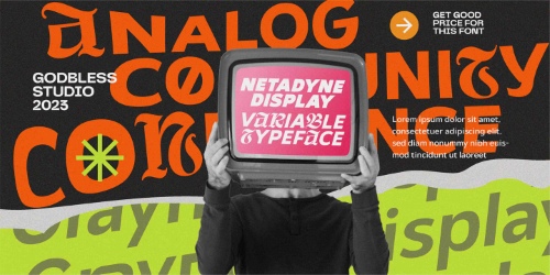 Netdyne - 14 Styles + Variable Font Family Netdyne - 14 Styles + Variable Font Family
