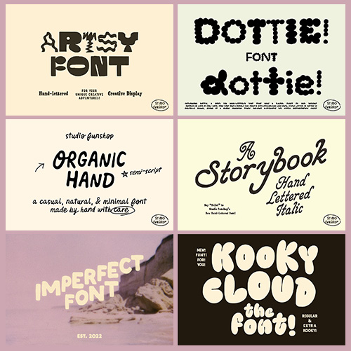 Studio Funshop 6 Fonts Bundle