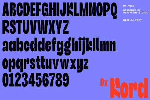 Dx Kord - 18 Styles + Variable Font Family