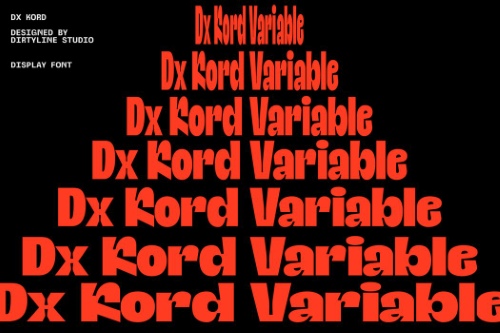 Dx Kord - 18 Styles + Variable Font Family