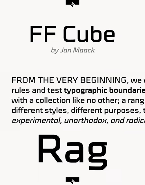 FF Cube - 18 Styles Font Family