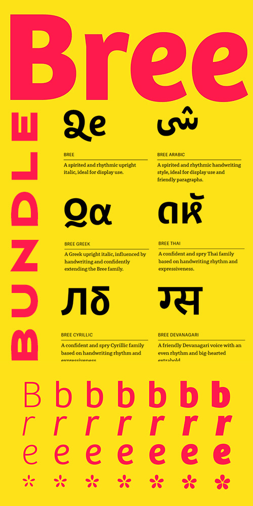 Bree - Multilingual Super Family 78 Styles + 7 Variable Fonts