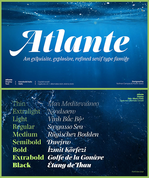 Atlante - 36 Styles + 2 Variable Fonts Family