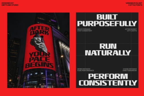 DX Overun - 3 Styles Font Family NEW
