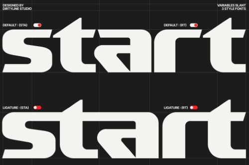 DX Overun - 3 Styles Font Family NEW