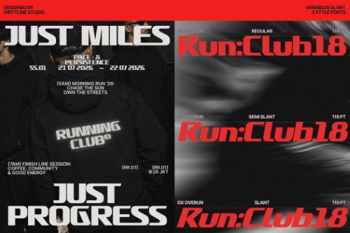 DX Overun - 3 Styles Font Family NEW