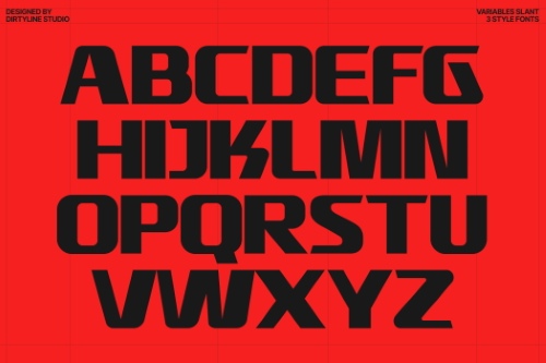 DX Overun - 3 Styles Font Family NEW