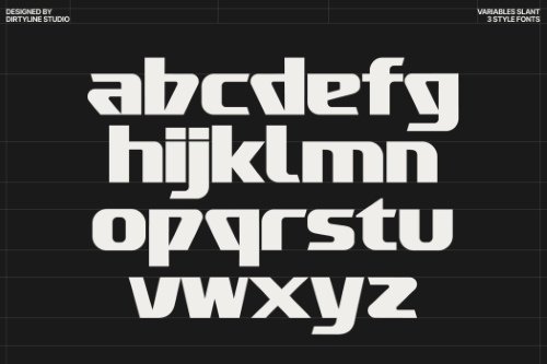 DX Overun - 3 Styles Font Family NEW
