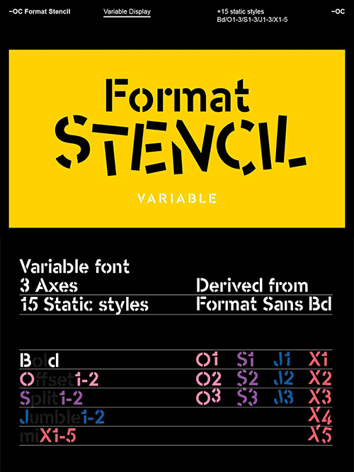 OC Format Stencil - 15 Styles + Variable $215