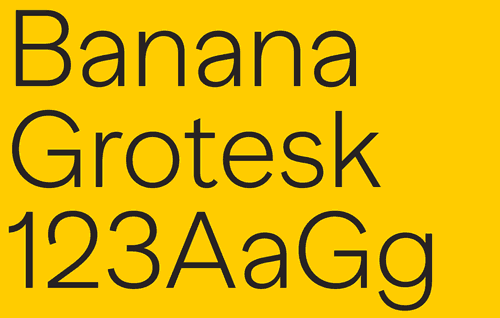 Banana Grotesk Sans & Mono - 24 Styles + Variable Font Family