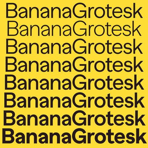 Banana Grotesk Sans & Mono - 24 Styles + Variable Font Family