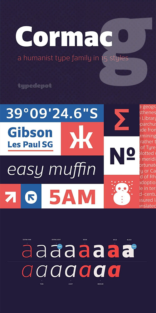 Cormac Neue - 14 Styles Font Family
