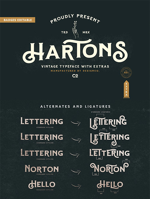 Hartons Branding Typeface (Extras) 3104494