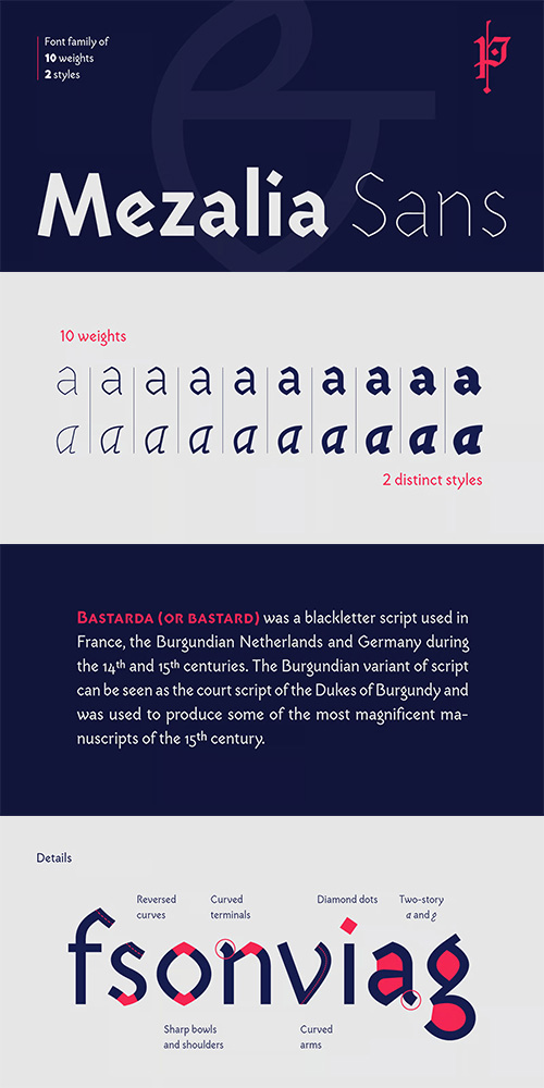 Mezalia Sans - 20 Styles Font Family