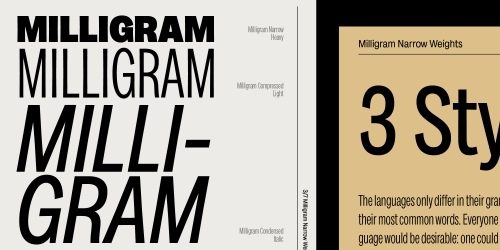 Milligram - Full Family 102 Styles + 4 Variable Types UPDATED! Milligram - Full Family 102 Styles + 4 Variable Types UPDATED!