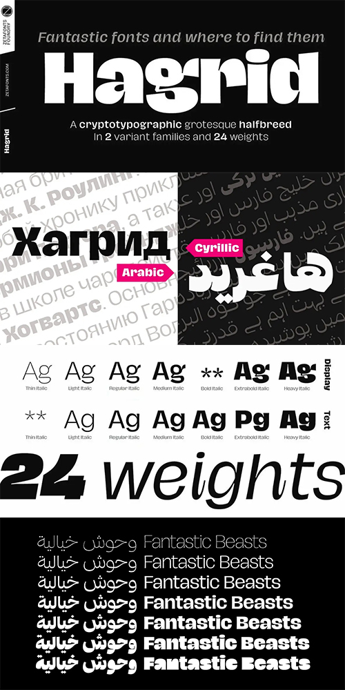 Hagrid SuperFamily - 71 Styles + 7 Variable Fonts Hagrid SuperFamily - 71 Styles + 7 Variable Fonts