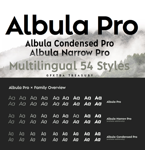 Albula Pro All Family - 54 Styles by SerpenType Updated v1.100