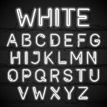 Neon & Led Alphabets #1, 27xAI