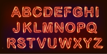 Neon & Led Alphabets #1, 27xAI