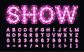 Neon & Led Alphabets #1, 27xAI