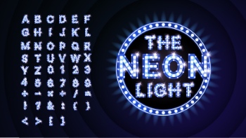 Neon & Led Alphabets #1, 27xAI