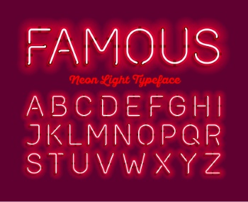 Neon & Led Alphabets #1, 27xAI