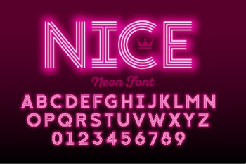Neon & Led Alphabets #1, 27xAI