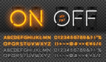 Neon & Led Alphabets #1, 27xAI