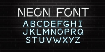 Neon & Led Alphabets #1, 27xAI