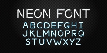 Neon & Led Alphabets #1, 27xAI