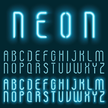 Neon & Led Alphabets #1, 27xAI