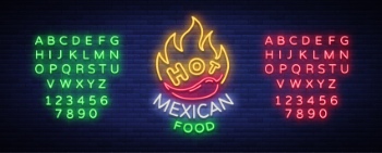 Neon & Led Alphabets #1, 27xAI