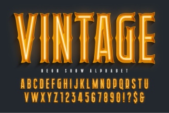 Neon & Led Alphabets #3, 27xAI