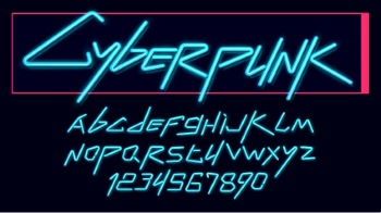 Neon & Led Alphabets #3, 27xAI