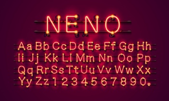 Neon & Led Alphabets #3, 27xAI