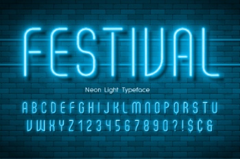 Neon & Led Alphabets #3, 27xAI