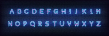 Neon & Led Alphabets #3, 27xAI