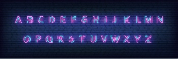 Neon & Led Alphabets #3, 27xAI