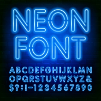Neon & Led Alphabets #3, 27xAI