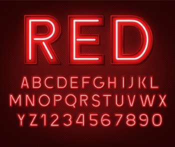 Neon & Led Alphabets #3, 27xAI