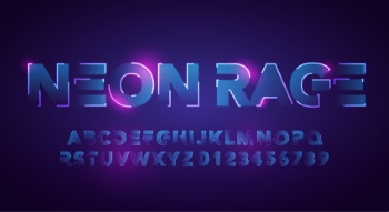 Neon & Led Alphabets #3, 27xAI