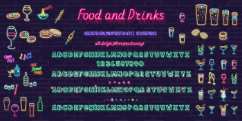 Neon & Led Alphabets #3, 27xAI