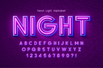Neon & Led Alphabets #3, 27xAI